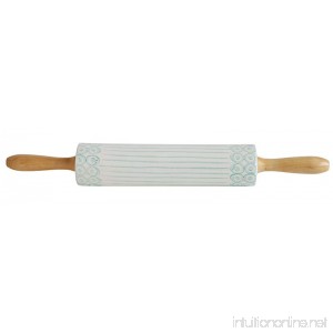 Creative Co-Op Rolling Pin with Bamboo Handles Multicolored - B06XKN13K3